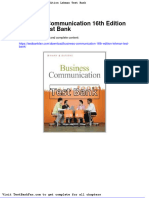 Dwnload Full Business Communication 16th Edition Lehman Test Bank PDF