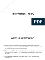 Information Theory and Source Coding