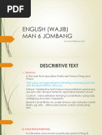 English X (WJB V) Descriptive Text