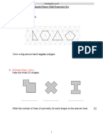 2023 2D and 3D Shapes Checkpoint Primary Math Progression Stage 4