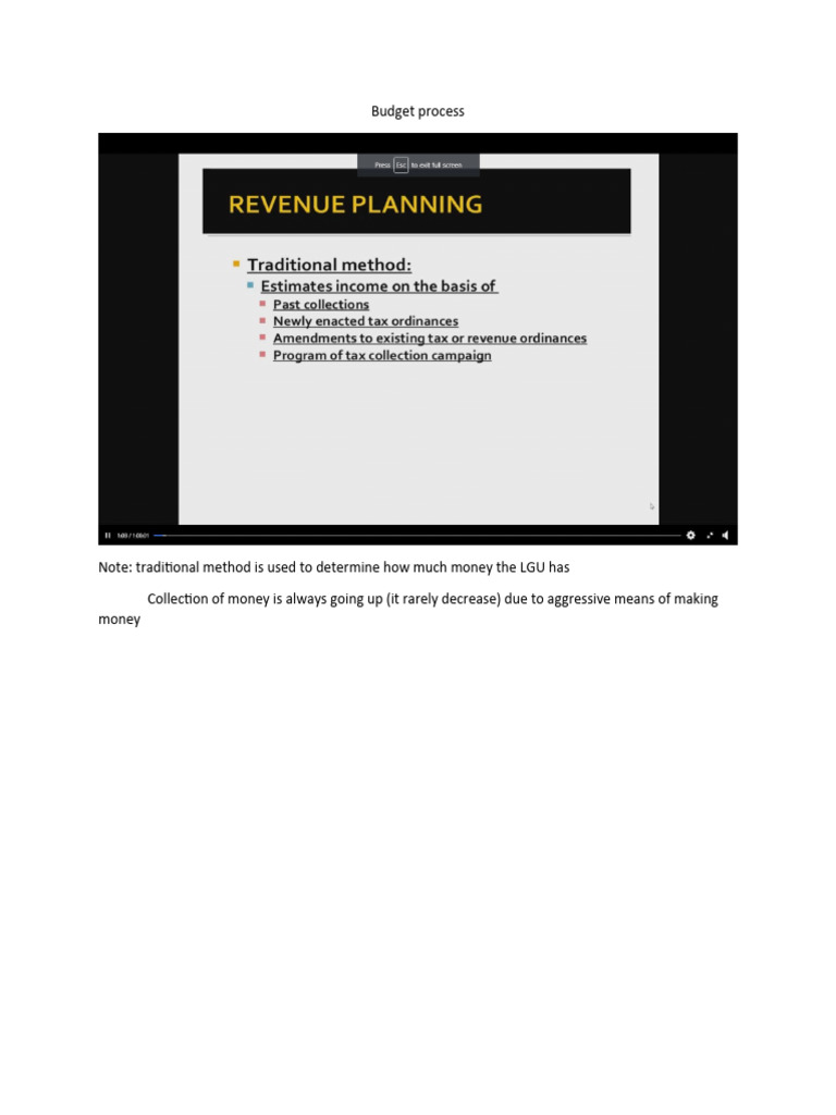 Budget process pdf taxes loans