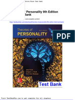 Dwnload Full Theories of Personality 9th Edition Feist Test Bank PDF