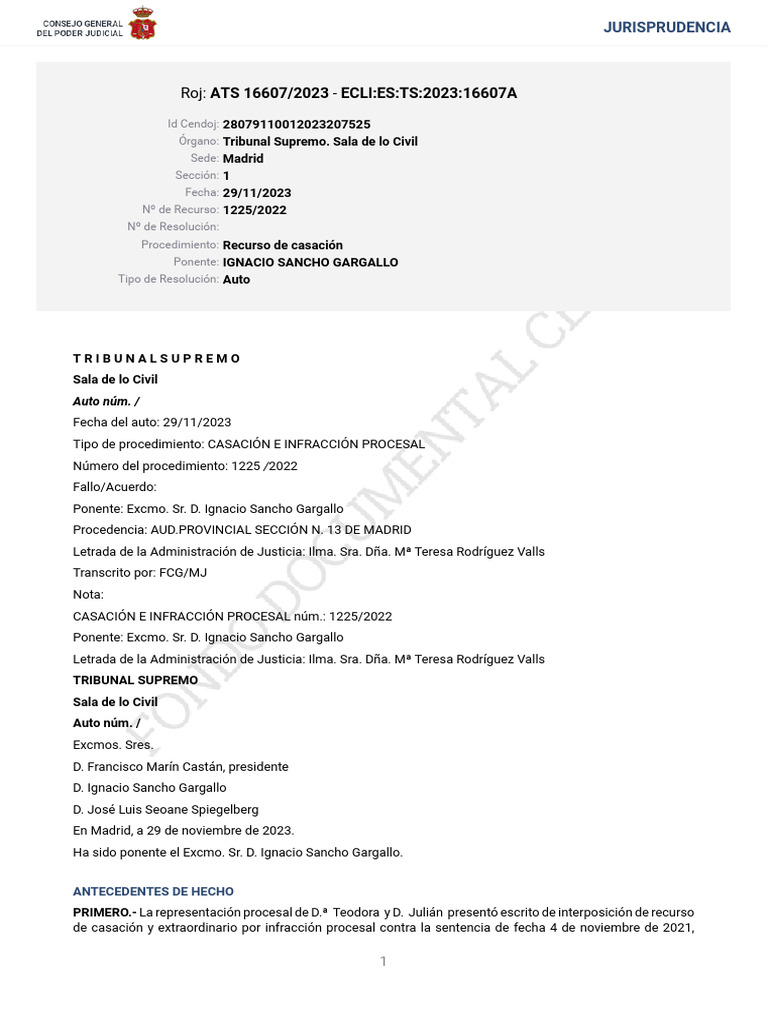 SENTENCIAS | PDF | Caso de ley | Sentencia (ley)