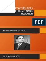 Major Contributions of India Space Research