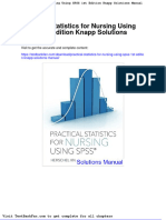 Dwnload Full Practical Statistics For Nursing Using Spss 1st Edition Knapp Solutions Manual PDF