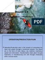 Chapter 5.3 - Operation & Production Plan