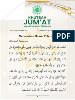 019 Khutbah Jumat Majelis Tabligh PDM Bantul - Meluruskan Makna Toleransi