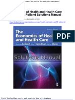 Dwnload Full Economics of Health and Health Care 7th Edition Folland Solutions Manual PDF