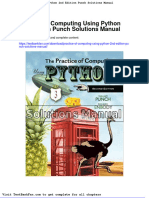 Dwnload Full Practice of Computing Using Python 2nd Edition Punch Solutions Manual PDF