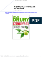Dwnload Full Management and Cost Accounting 8th Edition Drury Test Bank PDF