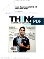 Dwnload Full Think American Government 2012 4th Edition Tannahill Test Bank PDF