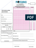 Answer Sheet Format