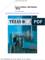 Dwnload Full Practicing Texas Politics 16th Edition Brown Test Bank PDF