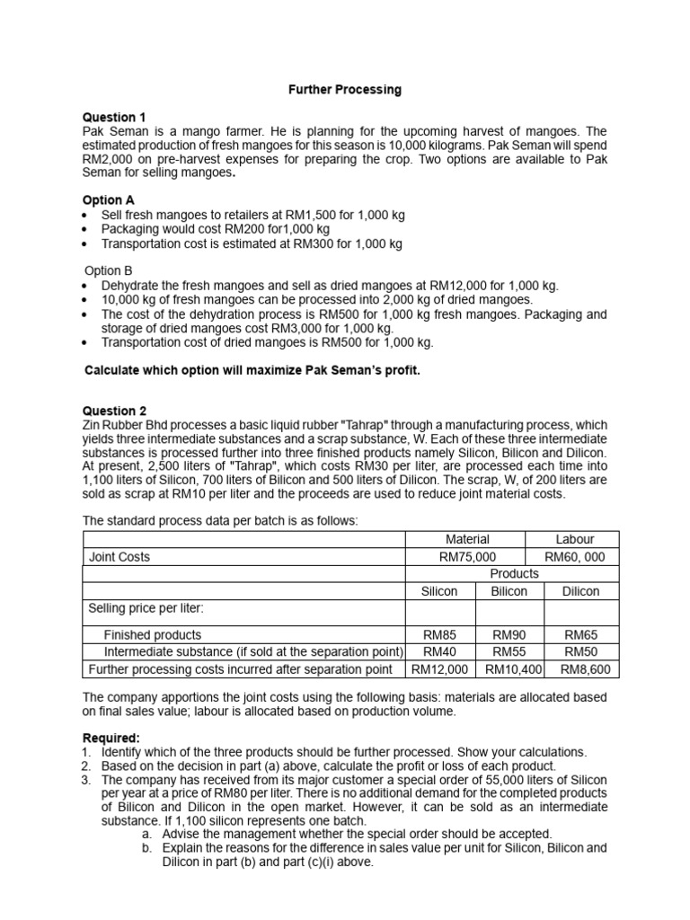 What Is Further Processing