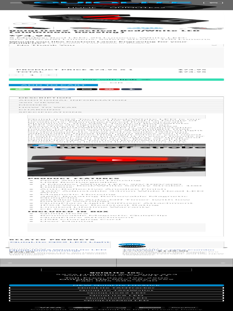 Productquiqlitex2 Tactical Red White Led | PDF | Flashlight | Equipment
