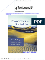 Dwnload Full Economics of Social Issues 20th Edition Sharp Solutions Manual PDF