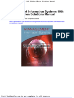 Dwnload Full Management Information Systems 10th Edition Obrien Solutions Manual PDF