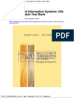 Dwnload Full Management Information Systems 12th Edition Laudon Test Bank PDF