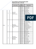 Maharagama National College of Education Personality Test - 2019 / 2021