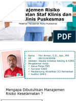 Manajemen Risiko Keselamatan Staf Klinis Dan Non Klinis