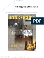 Dwnload Full Forensic Psychology 3rd Edition Fulero Test Bank PDF