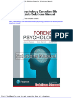 Dwnload Full Forensic Psychology Canadian 5th Edition Pozzulo Solutions Manual PDF