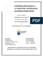 PHD Synopsis On Enhancing Healthcare Data Security A Scalable Access Control Policy With Blockchainand Enhanced Bell-LaPadula Model