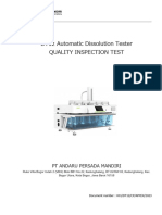DT12 Automatic Dissolution Tester Quality Inspection Test: PT Andaru Persada Mandiri