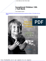 Dwnload Full Educating Exceptional Children 13th Edition Kirk Test Bank PDF