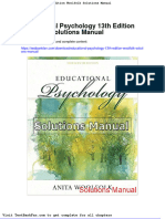 Dwnload Full Educational Psychology 13th Edition Woolfolk Solutions Manual PDF