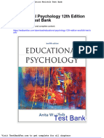 Dwnload Full Educational Psychology 12th Edition Woolfolk Test Bank PDF