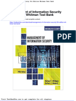 Dwnload Full Management of Information Security 5th Edition Whitman Test Bank PDF