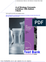 Dwnload Full Management of Strategy Concepts International Edition 10th Edition Ireland Test Bank PDF