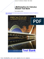 Dwnload Full Precalculus Mathematics For Calculus 7th Edition Stewart Test Bank PDF