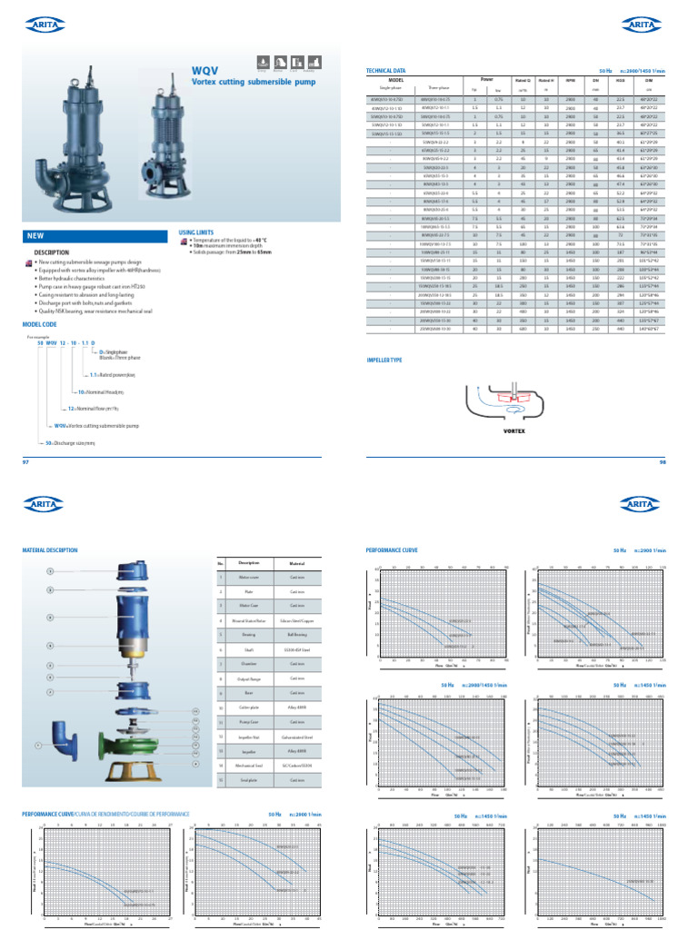 Submersible Pump Specifications Overview | PDF