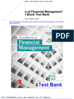Dwnload Full Foundations of Financial Management 16th Edition Block Test Bank PDF
