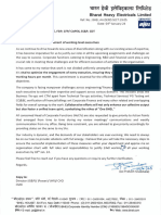 DERD&F (Adl CHRG) Letter Ensuring Full Engagement of WRKG-LVL Executives