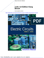 Dwnload Full Electric Circuits 1st Edition Kang Solutions Manual PDF