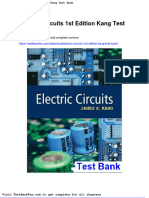 Dwnload Full Electric Circuits 1st Edition Kang Test Bank PDF