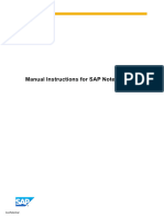 Manual Instructions For SAP Note 3416347