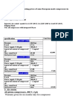 Report For Compressors Prices in Market