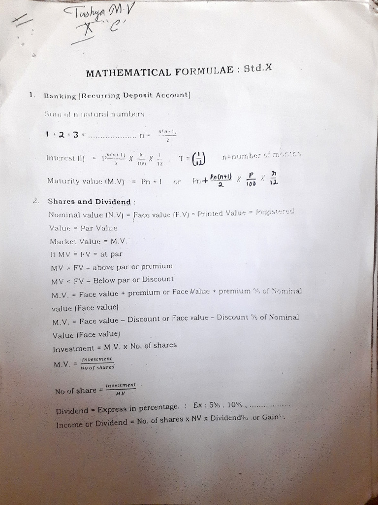 Math All Formula | PDF