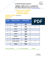 Progress Report Format