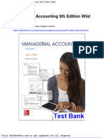 Dwnload Full Managerial Accounting 5th Edition Wild Test Bank PDF