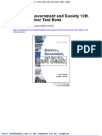 Dwnload Full Business Government and Society 13th Edition Steiner Test Bank PDF