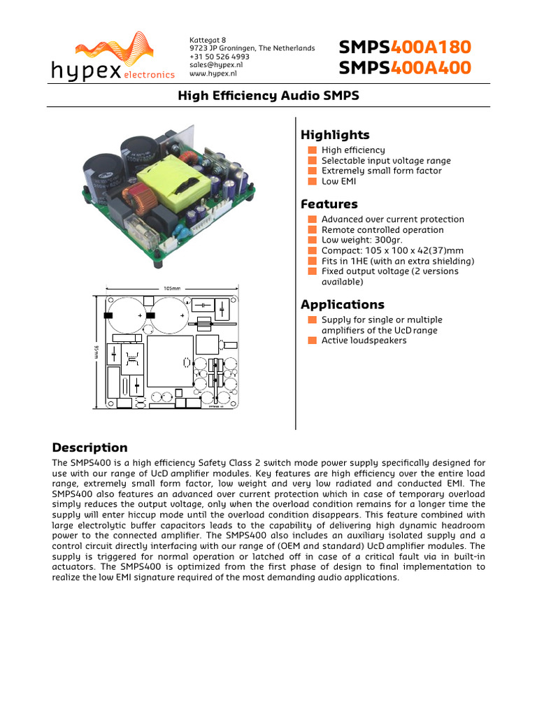High Efficiency Audio SMPS Overview | PDF | Technology & Engineering