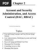 Chapter 2 Account and Security Administration, and Access Control