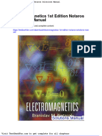Dwnload full Electromagnetics 1st Edition Notaros Solutions Manual pdf