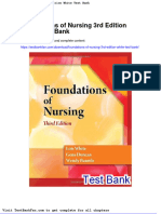 Dwnload Full Foundations of Nursing 3rd Edition White Test Bank PDF