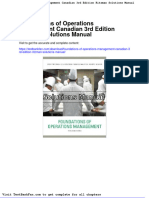Dwnload Full Foundations of Operations Management Canadian 3rd Edition Ritzman Solutions Manual PDF